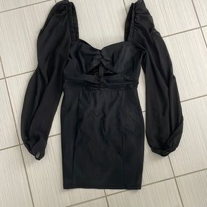 Showpo Black long sleeve dress